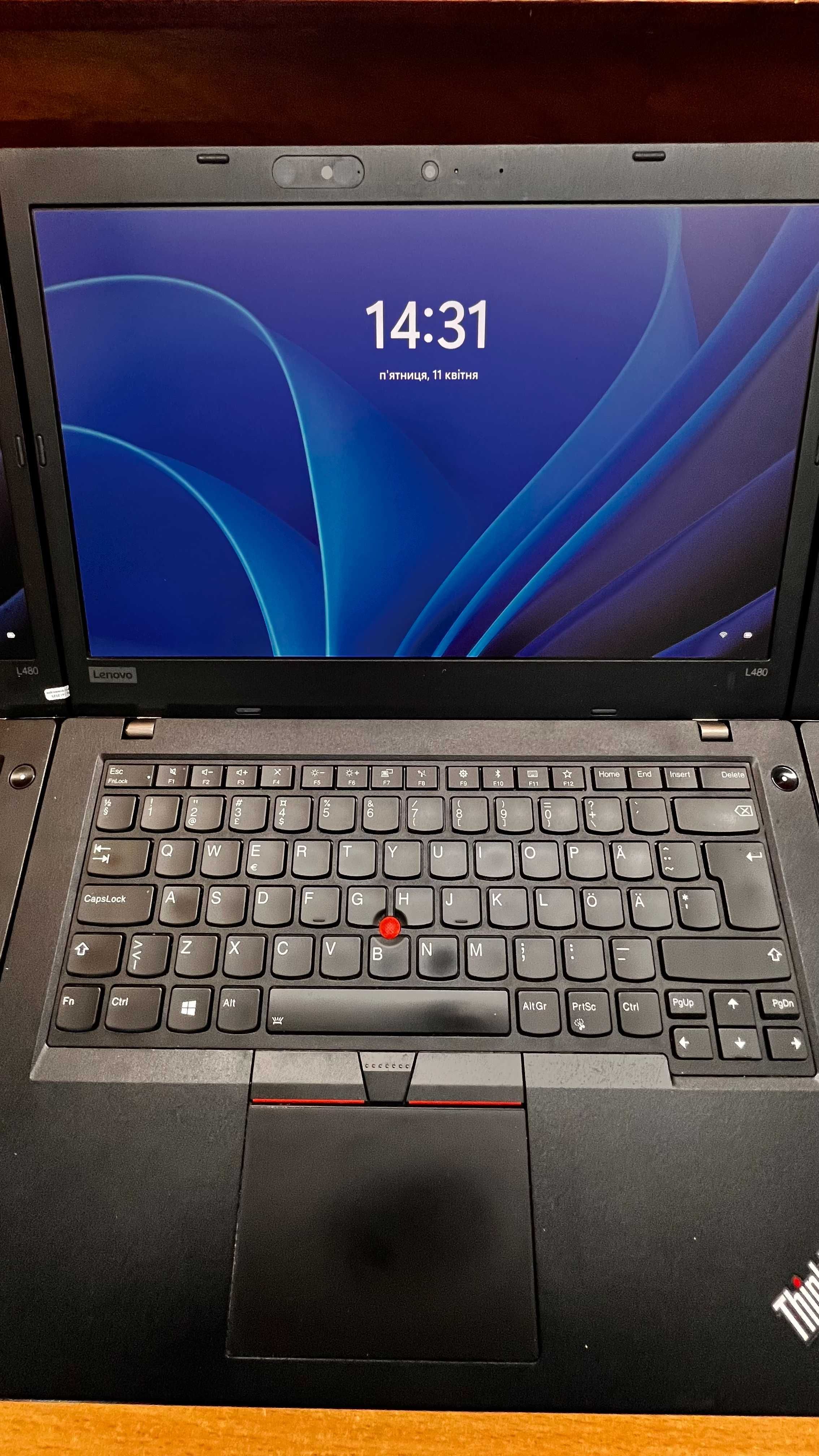 Lenovo ThinkPad L480 i5-8350U 16GB DDR4 SSD 256GB 14" LCD Full HD