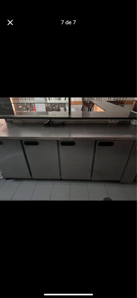 Balcão figorifico de inox