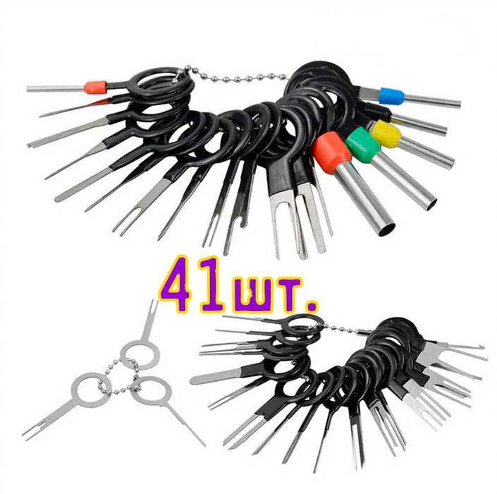 Набор экстракторов извлечения пинов контактов из разъемов питания авто