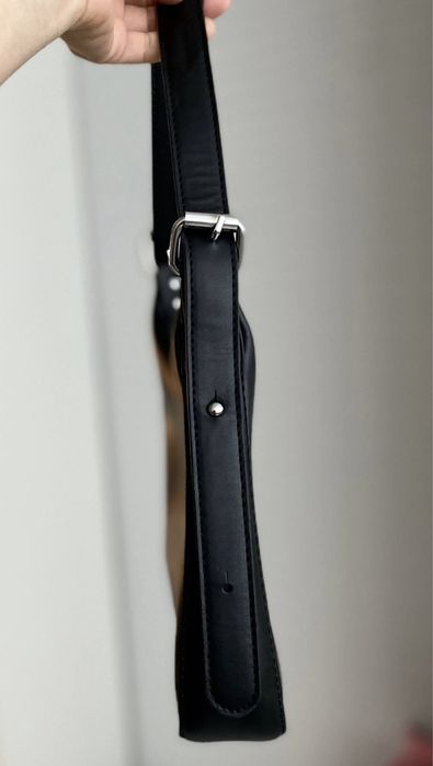 Сумка багет шкіряна