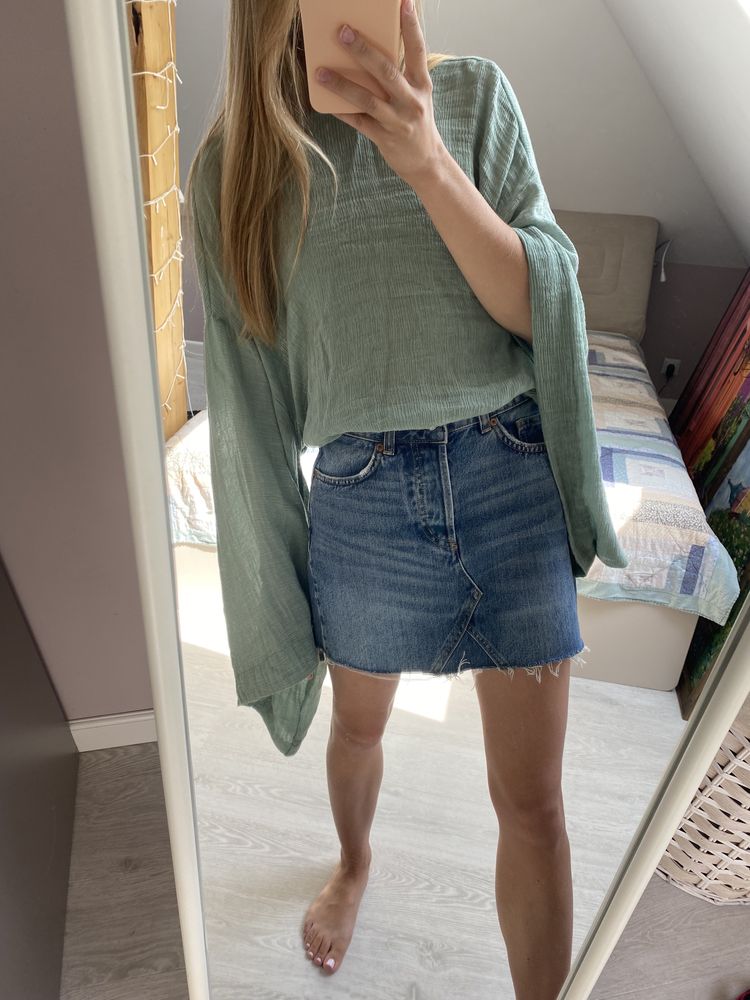 Spódniczka H&M 36/34 S jeansowa mini krótka klasyczna