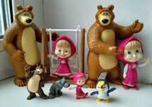 Фигурки большие Маша и Медведь kinder киндер