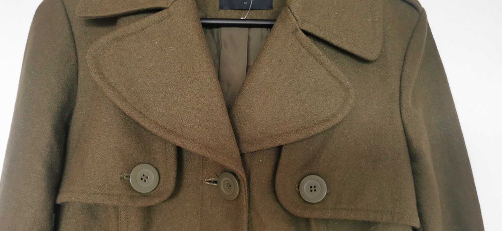 Nowy krótki płaszczyk kurtka wełniany