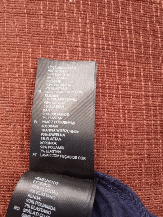 Bluzka granatowa z koronką rozmiar M