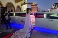 Aluguer Limousine rosa led