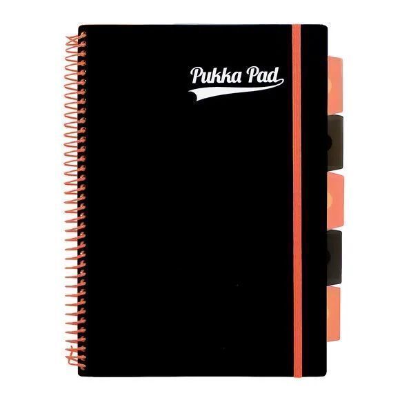 Kołozeszyt Pp A4/100K Pukka Pad Project Book Kratka Neon Pomarańczowy