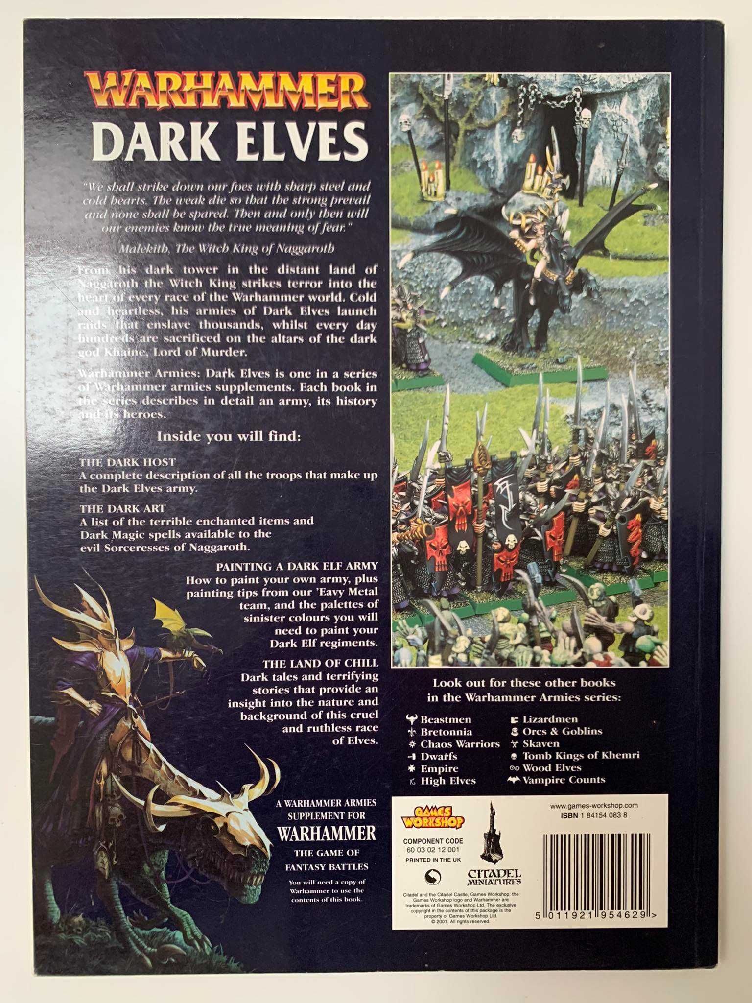 Warhammer Fantasy Battle: Dark Elves - podręcznik, 2001 r.