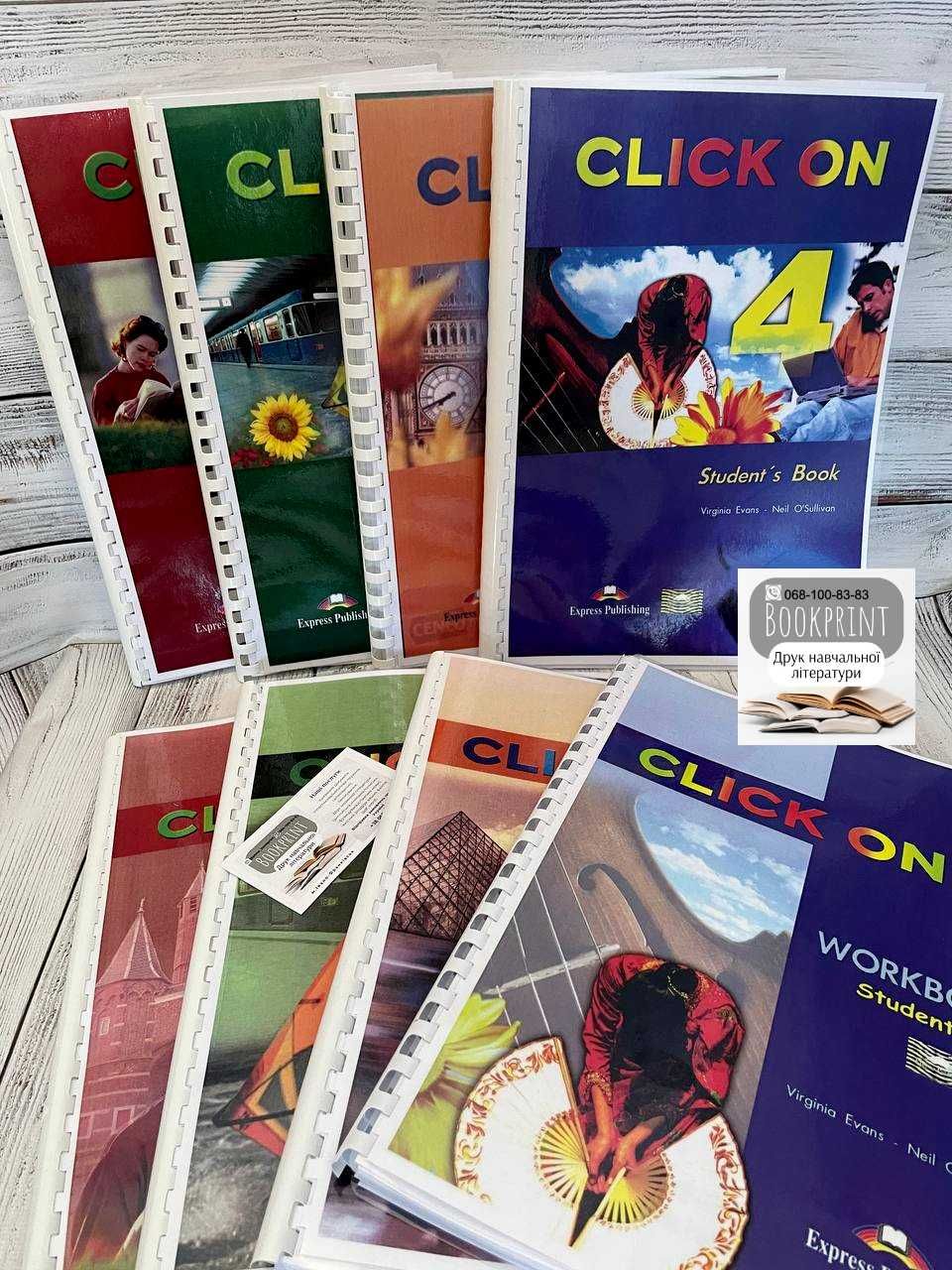 Комплект Click On 1,2,3,4 Student's Book + Work Book