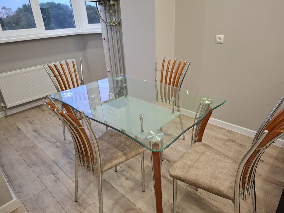 Мебель в гостинную/Стеклянный стол метал дерево 120*85 см