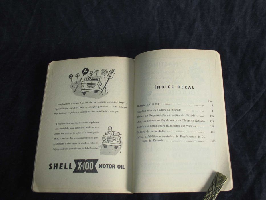 Livro Regulamento do Código da Estrada Pedro Domingues dos Santos 1955