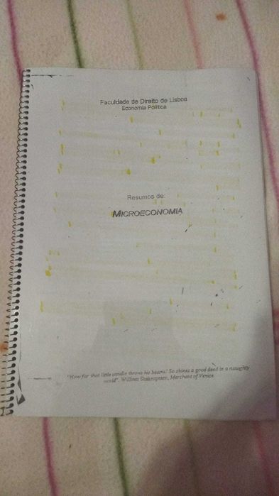 Livro de Direito _ Microeconomia : 1º Ano do Curso de Direito da FDUL
