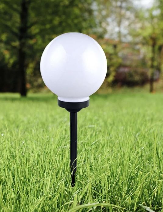 Lampa całoroczna solarna ogrodowa wbijana ozdobna LED wysoka 73 cm