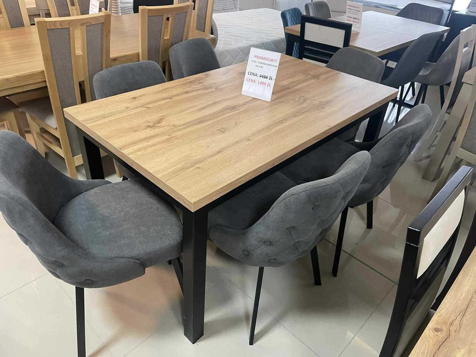 (117WN) Stół loft + 6 krzeseł, wyprzedaż 1499 zł