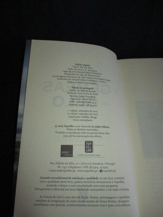Livro As Gémeas do Gelo S. K. Tremayne