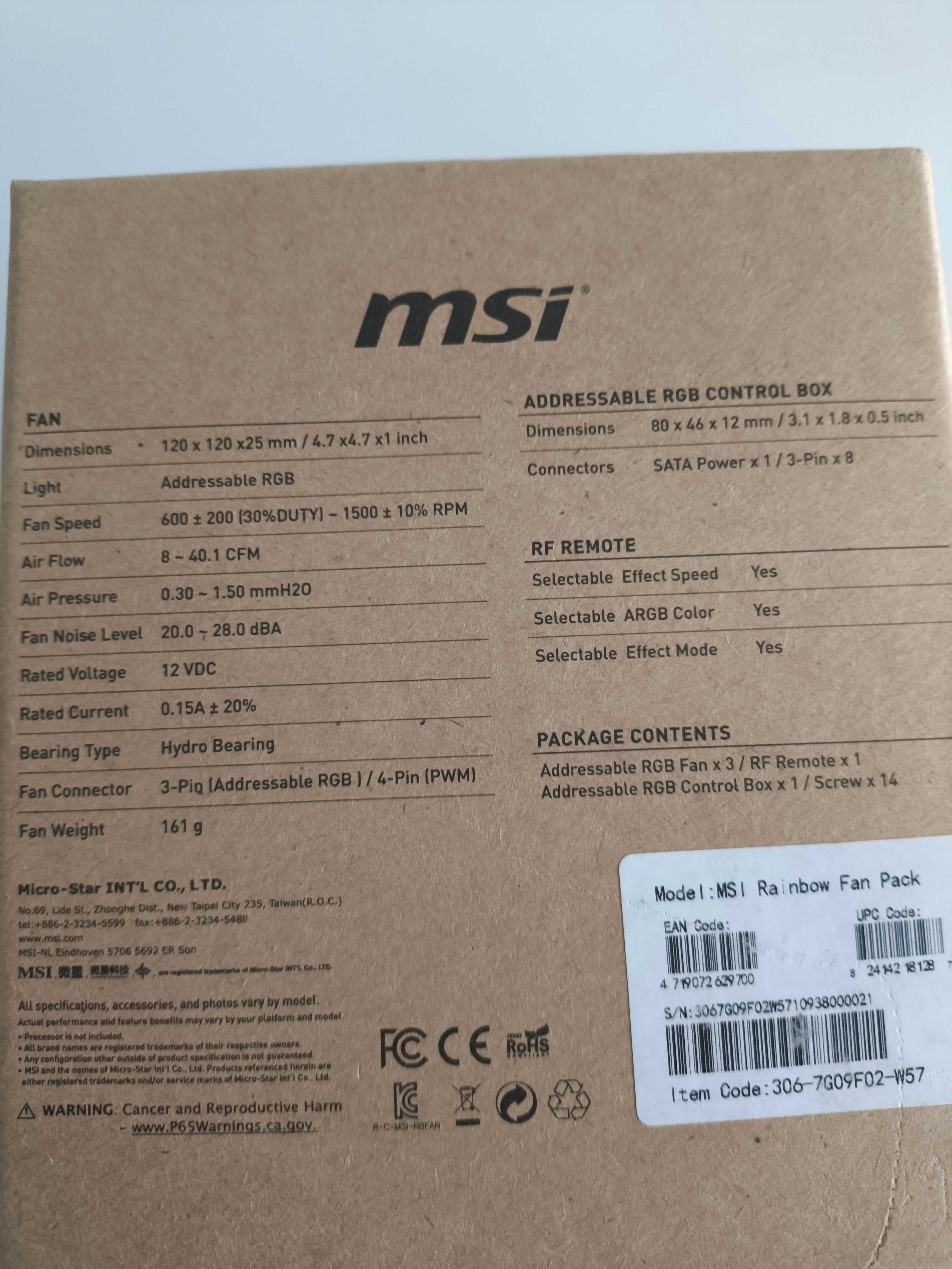 Wentylator MSI MAX F12A-3H (zestaw 3 szt)