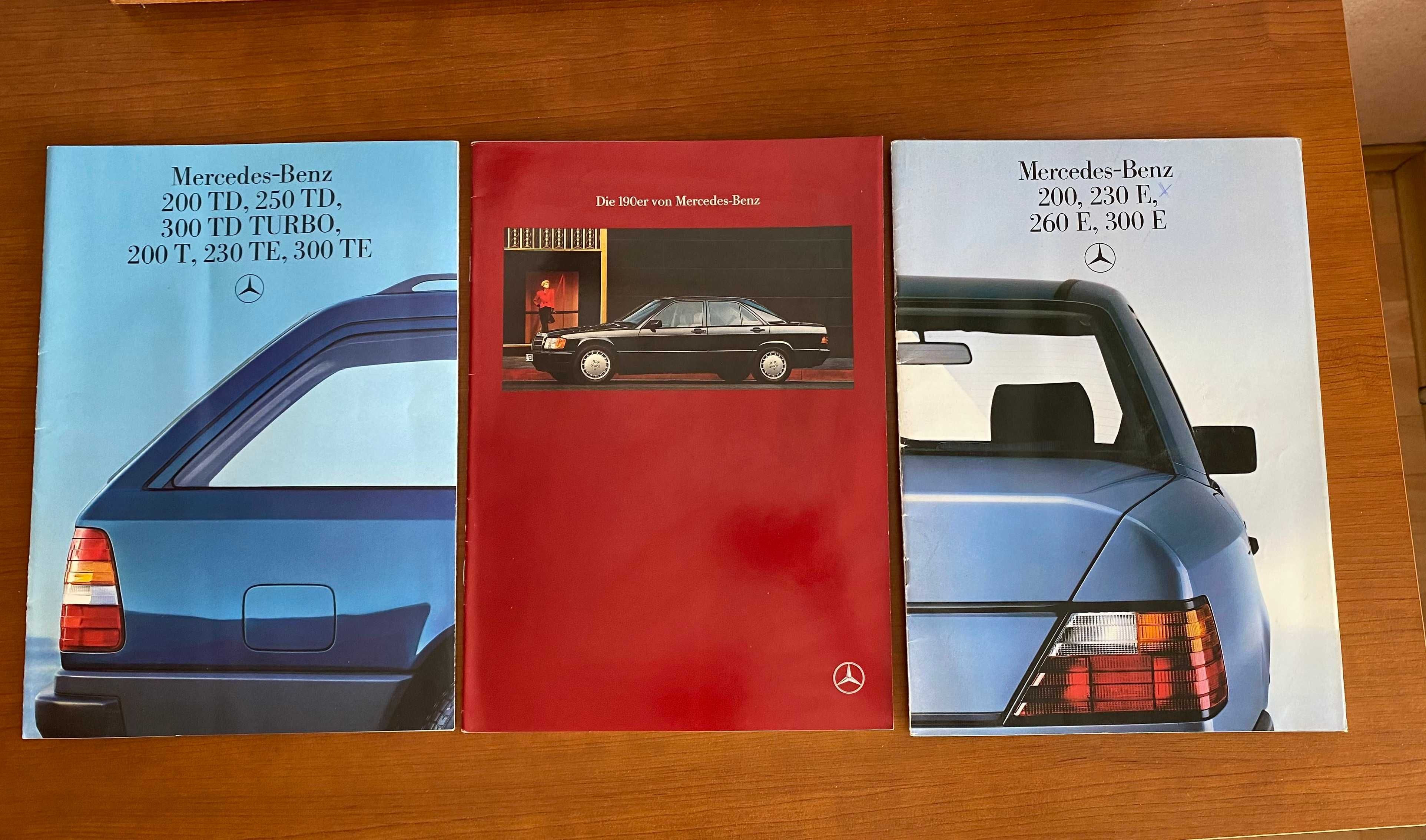 Mercedes w124, w201 оригинальные рекламные брошуры
