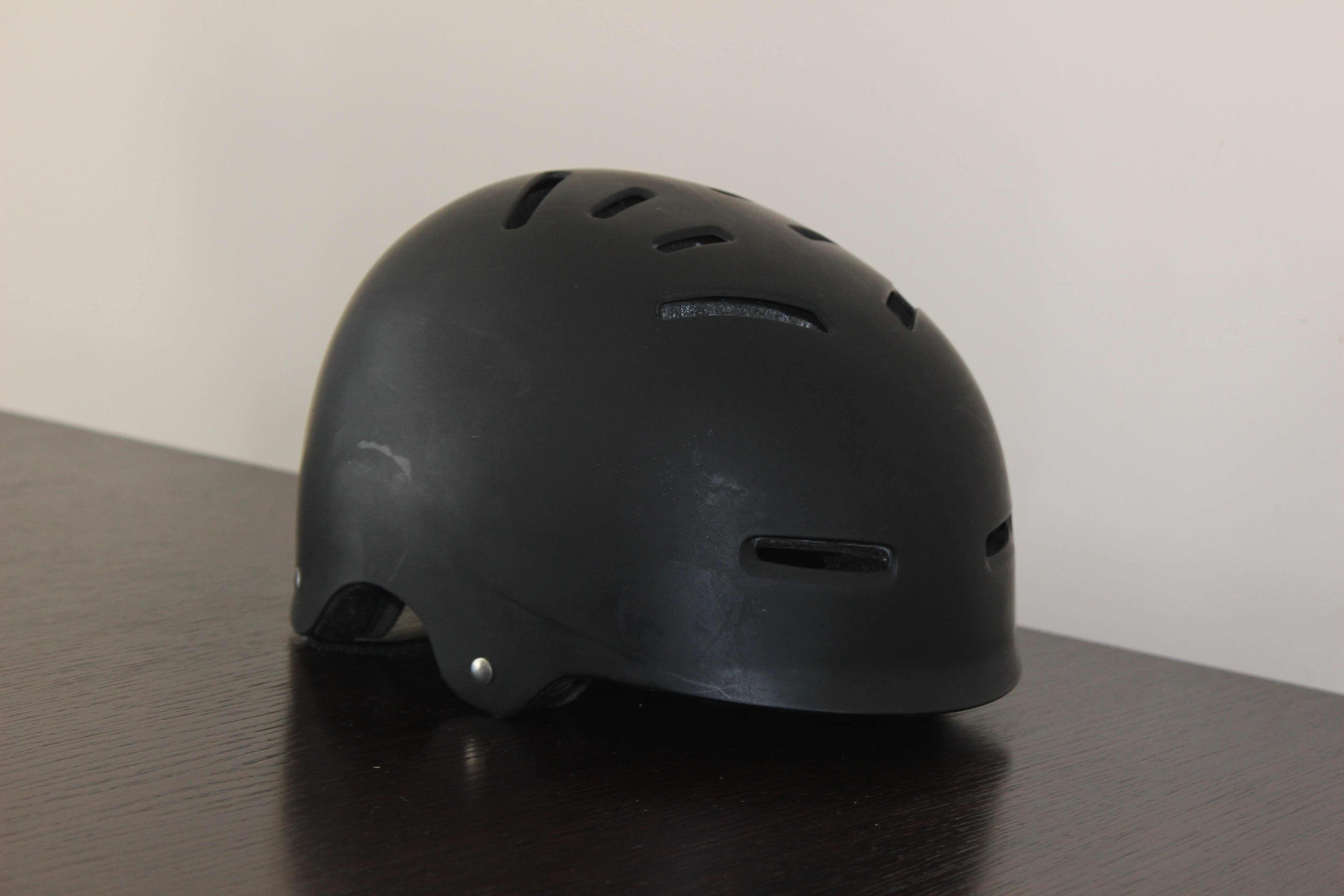 Kask rowerowy, rolki, Author, 58-62 cm czarny