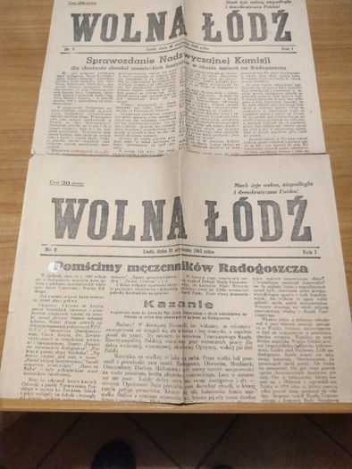 Wolna Łódź archiwalne  pierwsze po wyzwoleniu miasta