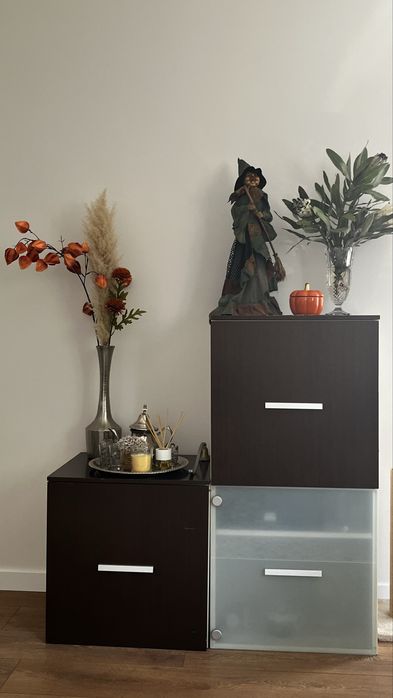 Modulos de arrumação, madeira Wengé, marca BO Concept.