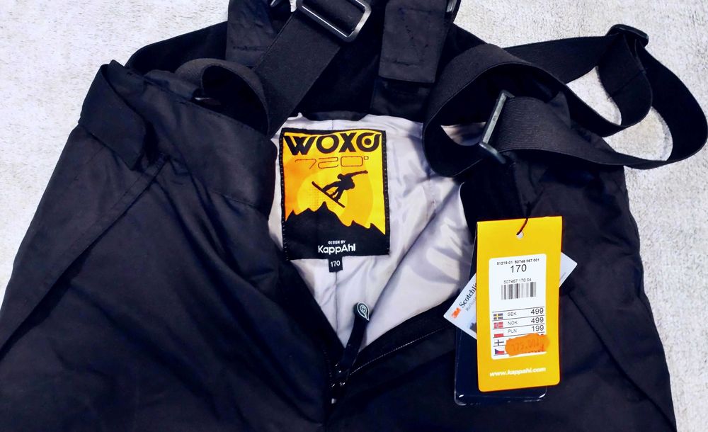 Nowe spodnie narciarskie snowboardowe KappAhl Woxo 720 rozmiar EU 170