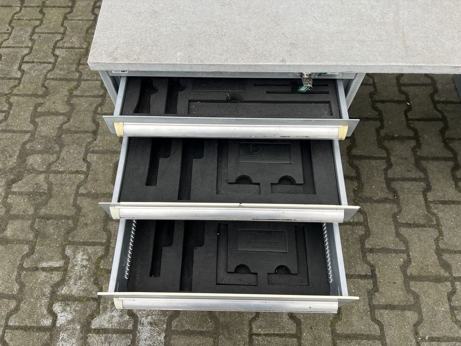 Stół warsztatowy roboczy z szufladami szafki 196x67x76 blat sklejka