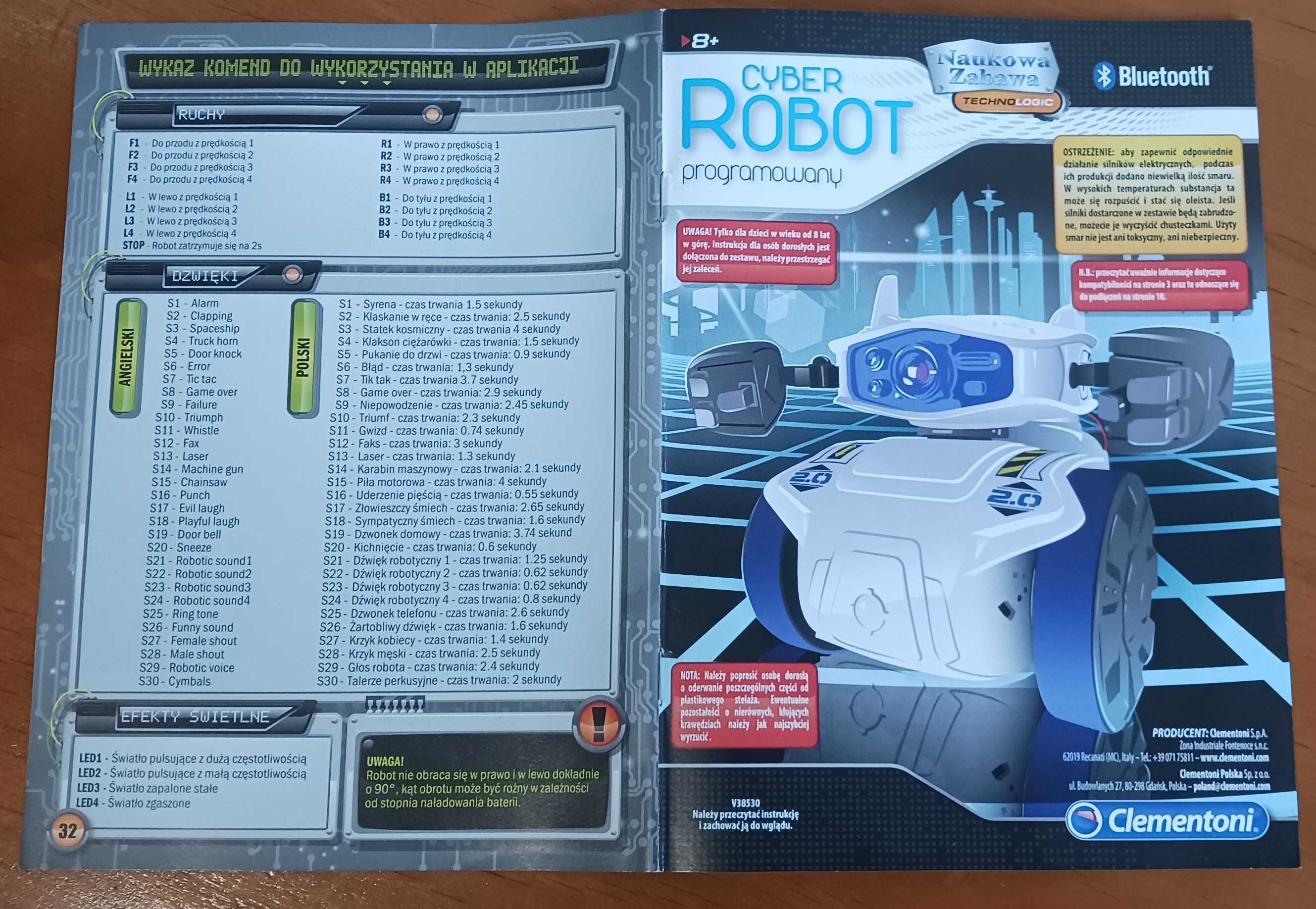 Cyber Robot 60596 Clementoni, programowalny, sterowany Bluetooth