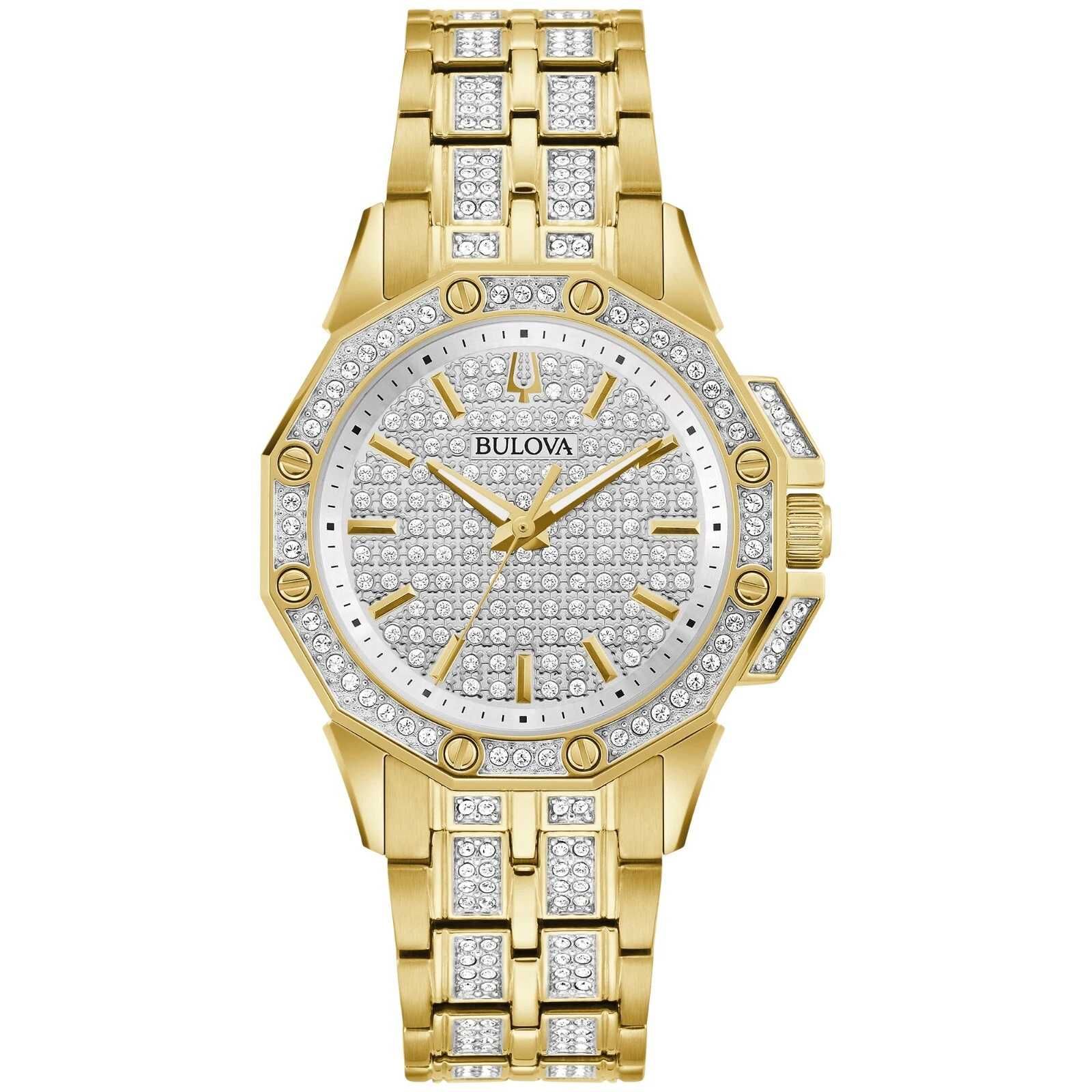 Жіночий кварцовий годинник Bulova Octava Crystal Accent. 345 кристалів