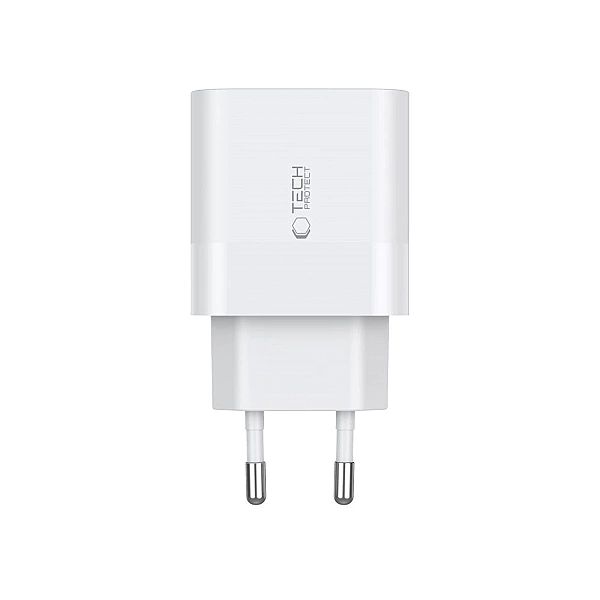 Ładowarka Tech-Protect C20W sieciowa 2x USB-C PD 20W - biała
