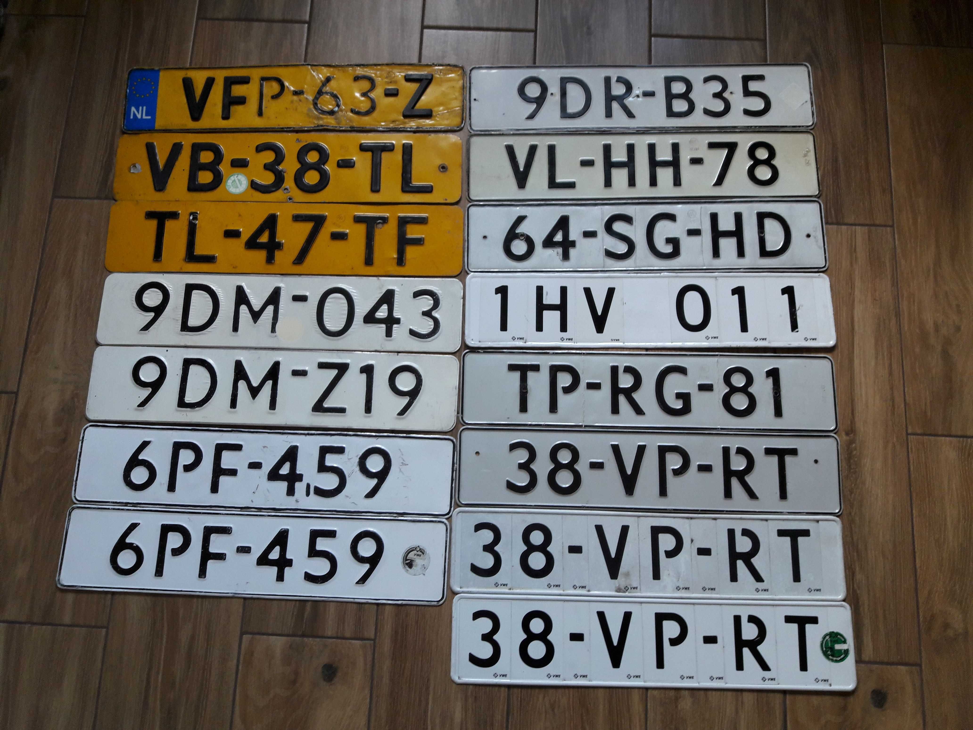 HOLANDIA - oryginalne tablice rejestracyjne