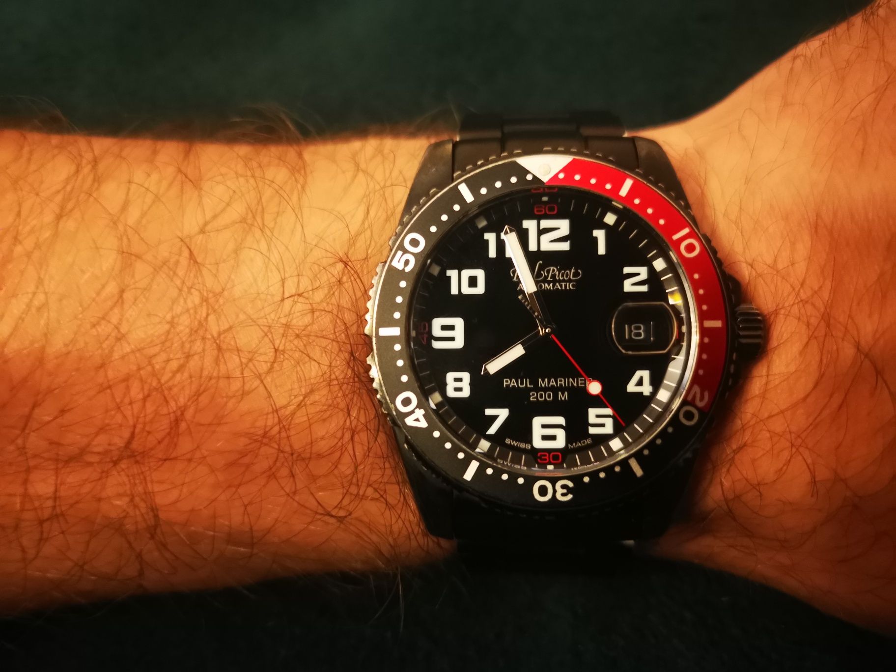 Zegarek automatyczny PAUL PICOT MARINER III Diver 200m Sportowy Swiss!