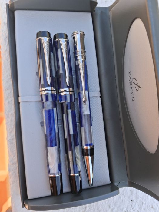Canetas Parker Duofold Mosaic azul