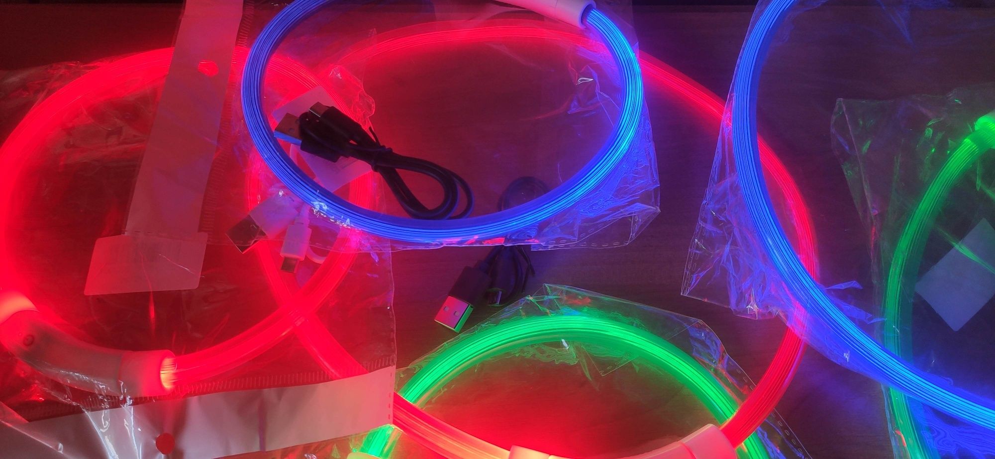 Светящиеся LED ошейник для собак