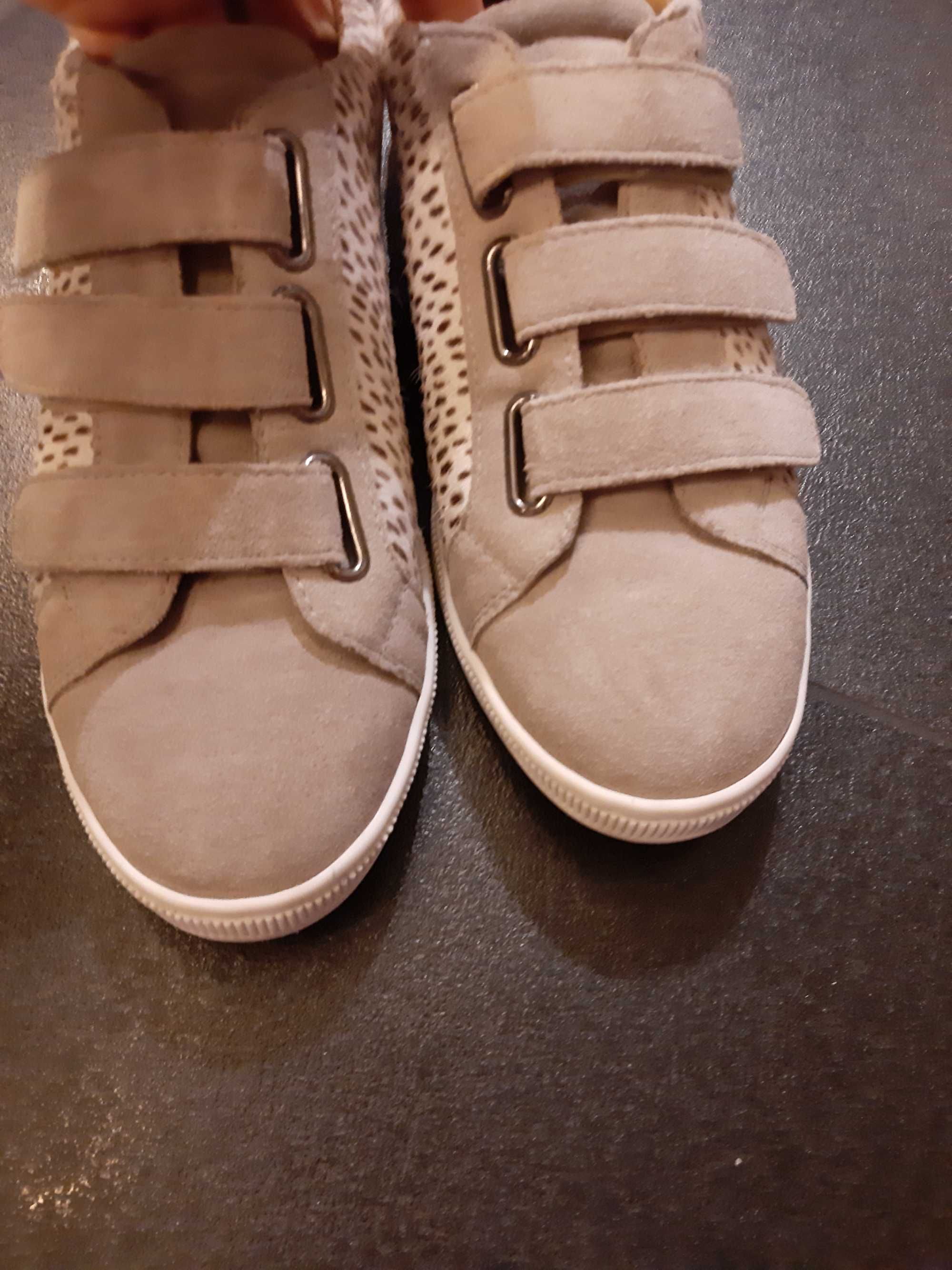 Buty skórzane  damskie sneakersy rozm.39