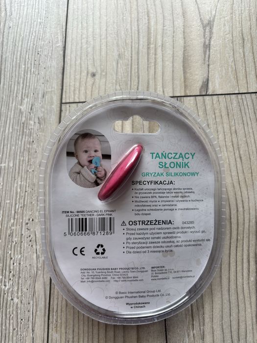 Gryzak silikonowy mombella tanczacy slonik
