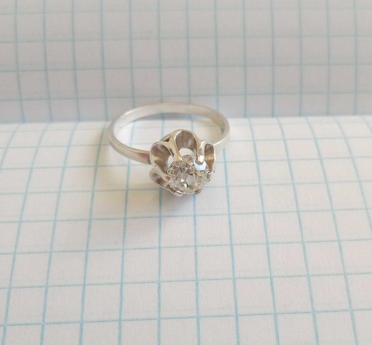 Вінтажне кільце з каменем кольцо Срібло 916 проба. Зірка. СССР