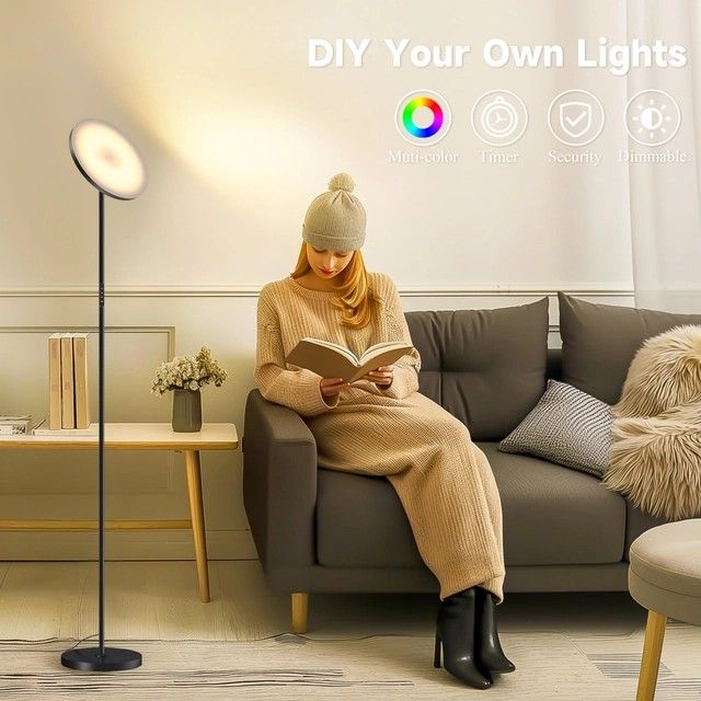 OTREN Lampa  Podłogowa LED RGB Z Pilotem Do Salonu Sypialni Biura