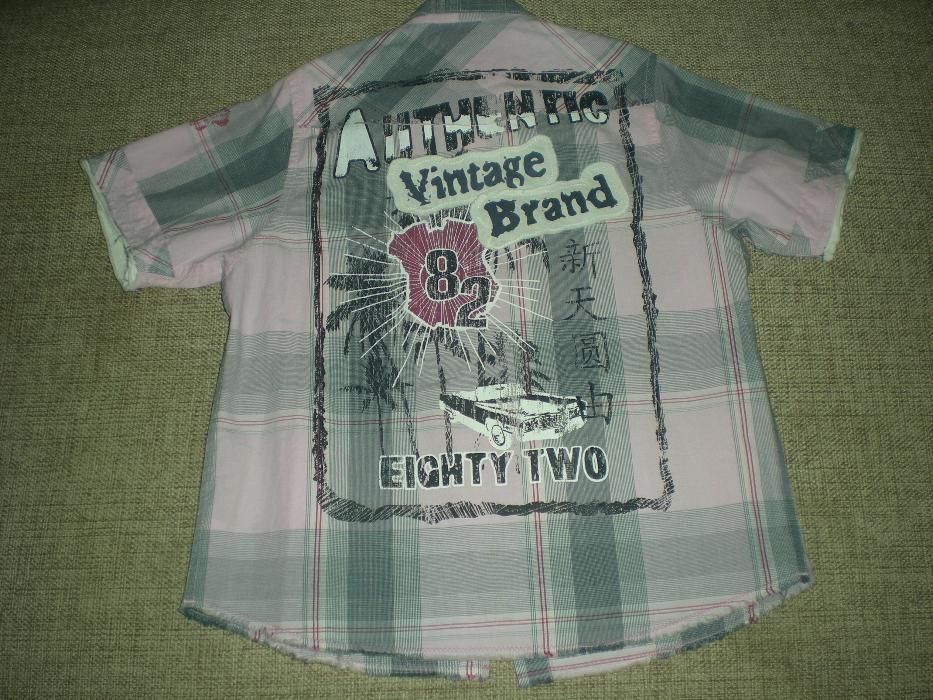 Рубашка с коротким рукавом на мальчика рост 122-128 см