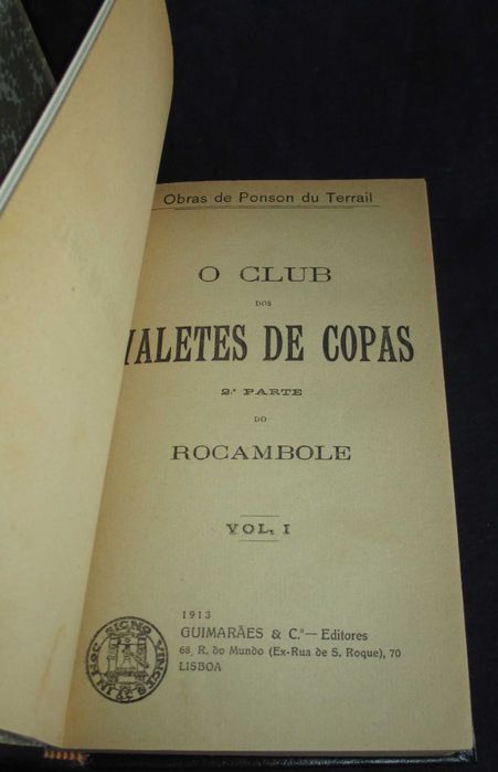 Livro Rocambole O Club dos Valetes de Copas Ponson Du Terrail