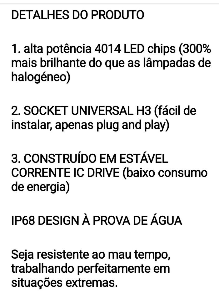 Lampadas led. H1 e/ou H7