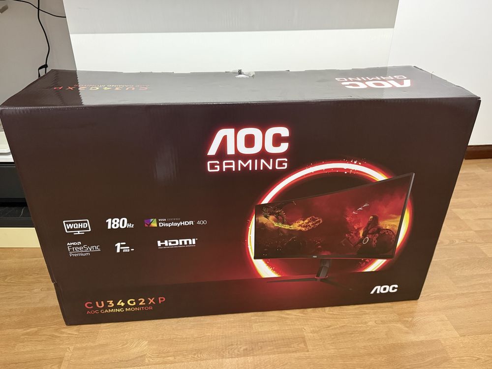 Monitor Curvo AOC Gaming CU34G2XP/BK – 34” UWQHD 180Hz