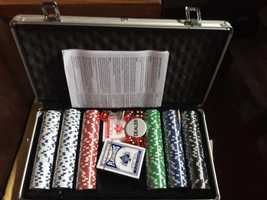 Mala de fichas para jogos de cartas com tampo de mesa para jogos carta
