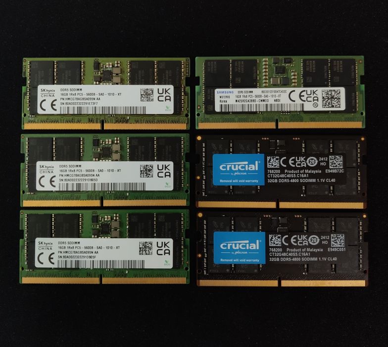 Sodimm ddr5 4800 64gb (32*2) crucial