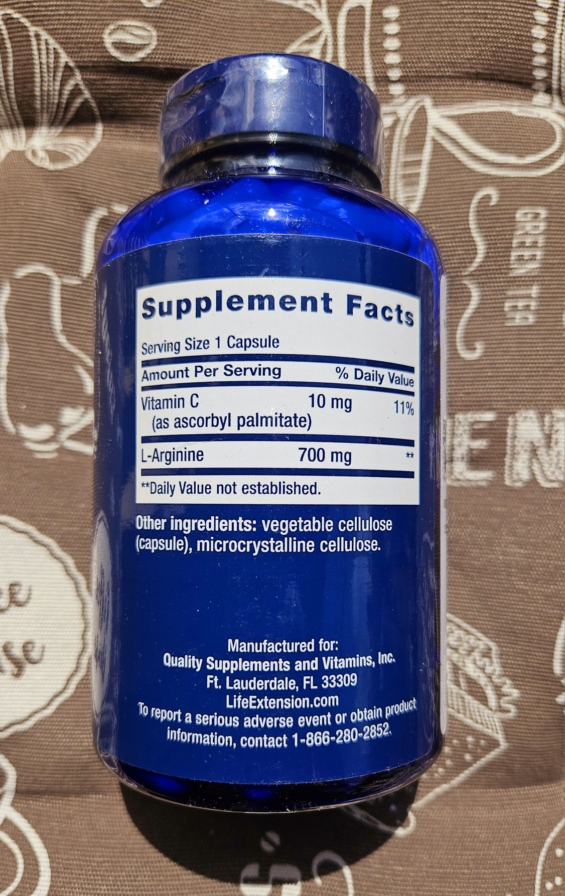 Life Extension L-аргінін Л аргинин l arginine у капсулах 700 мг 200 шт