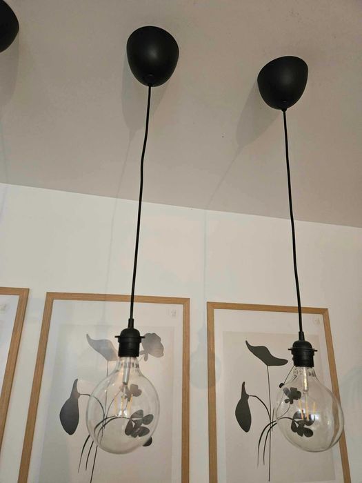 3 lampki, lampy wiszące Loft