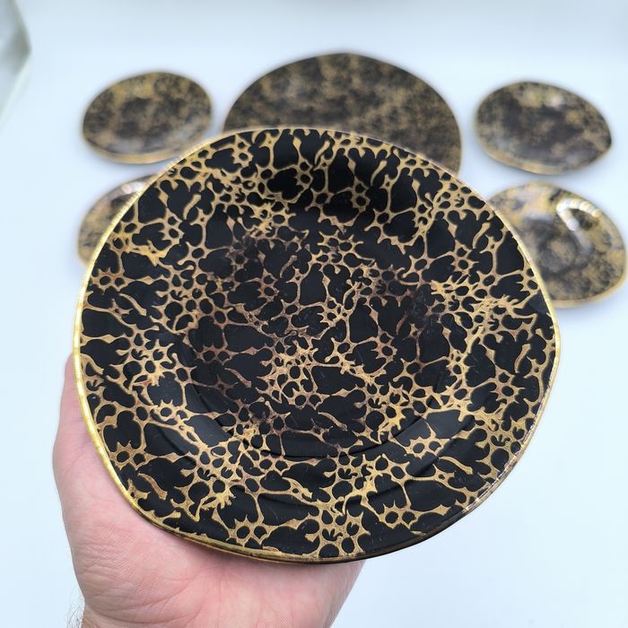 Chodzież Iza Patera Talerzyki Garnitur Do Ciasta Vintage Retro