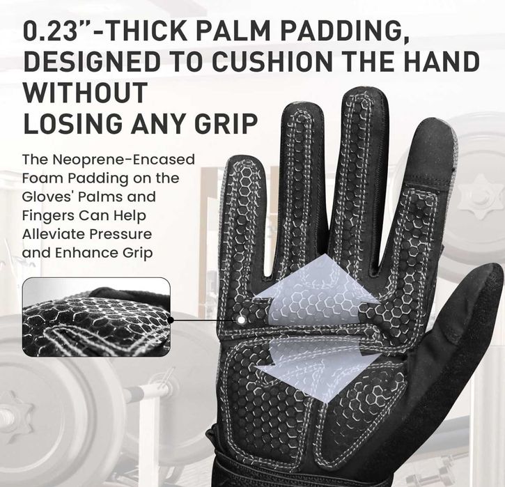 Перчатки для спорта NO PAIN NO GAIN Full Finger (весь палец закрыт).