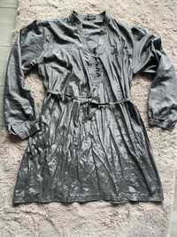 Świetna, efektowna sukienka srebrna Promode, rozmiar XXXL.