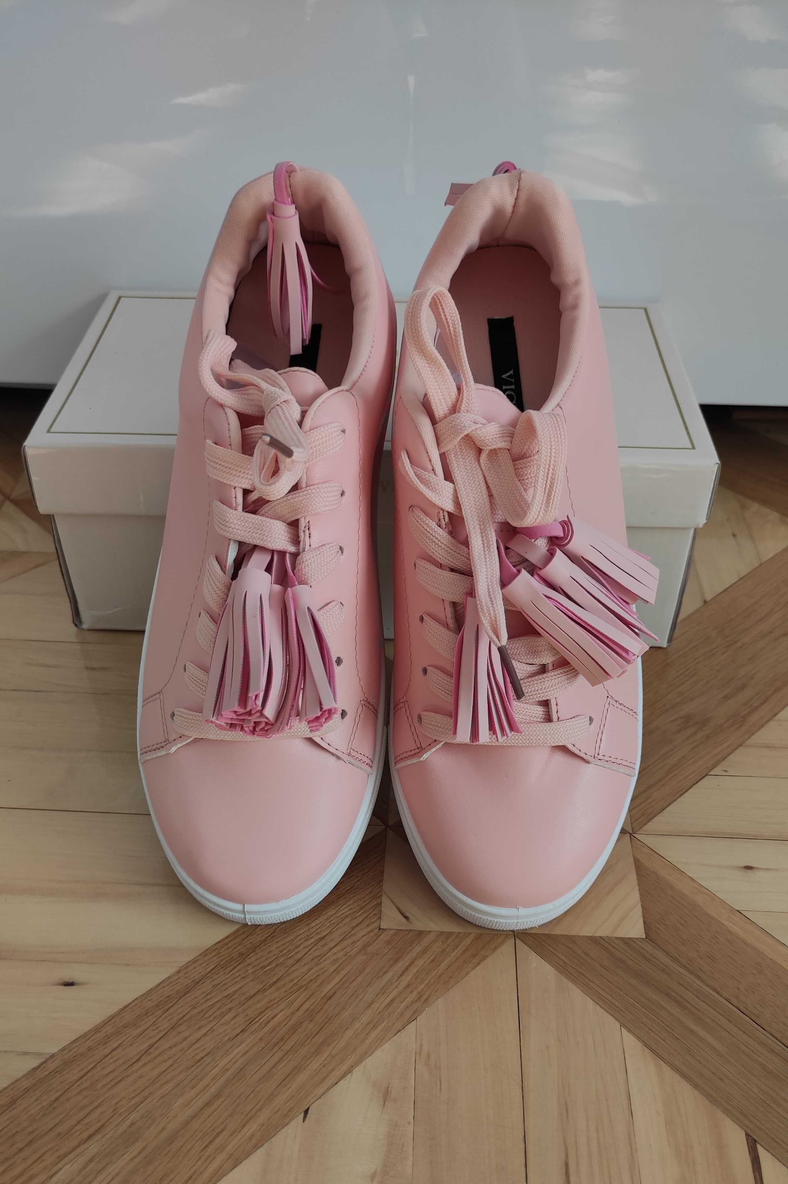 Buty sportowe pudrowy róż trampki sneakersy