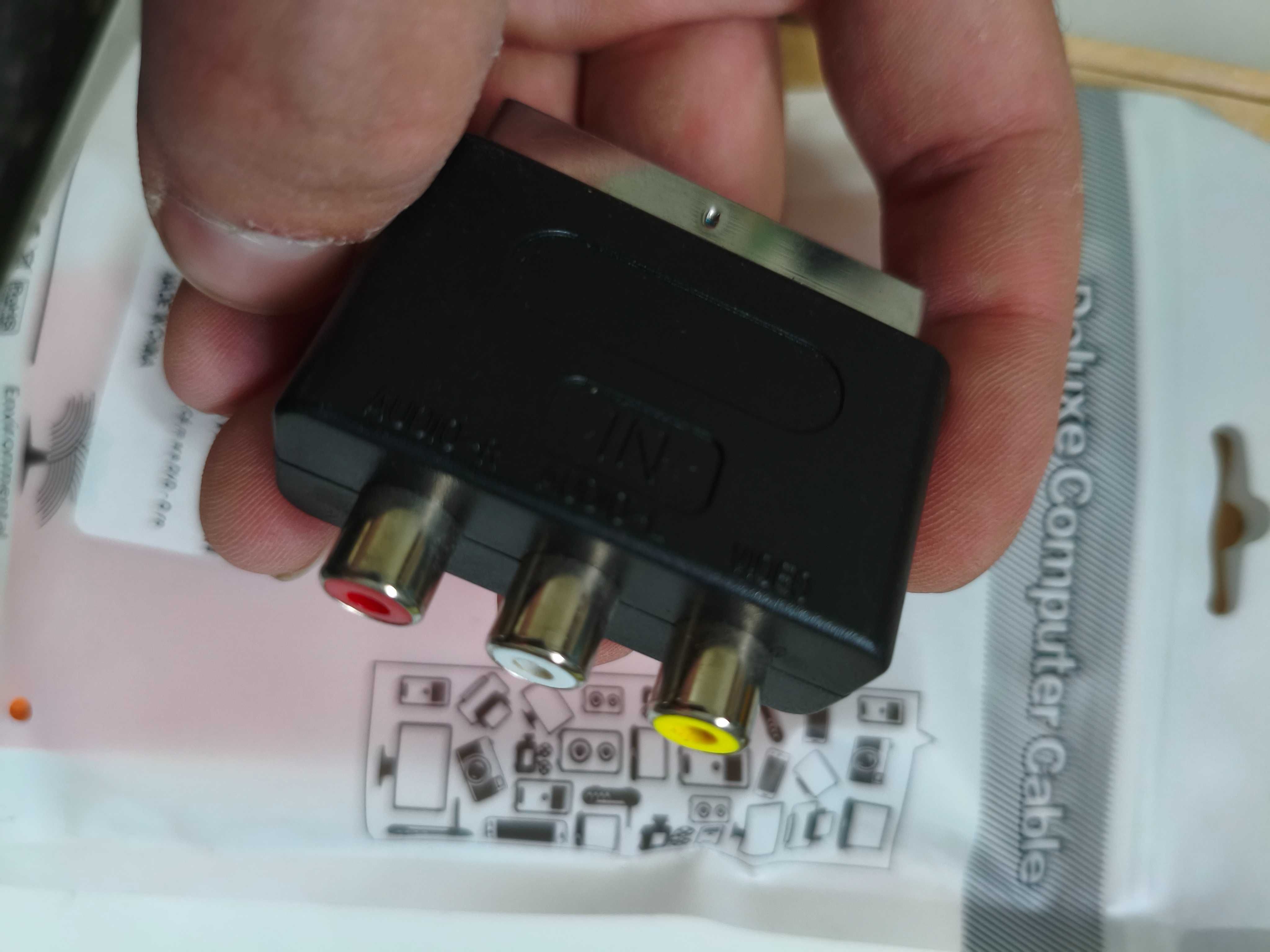Adaptador 3 RCA para Scart — Novo