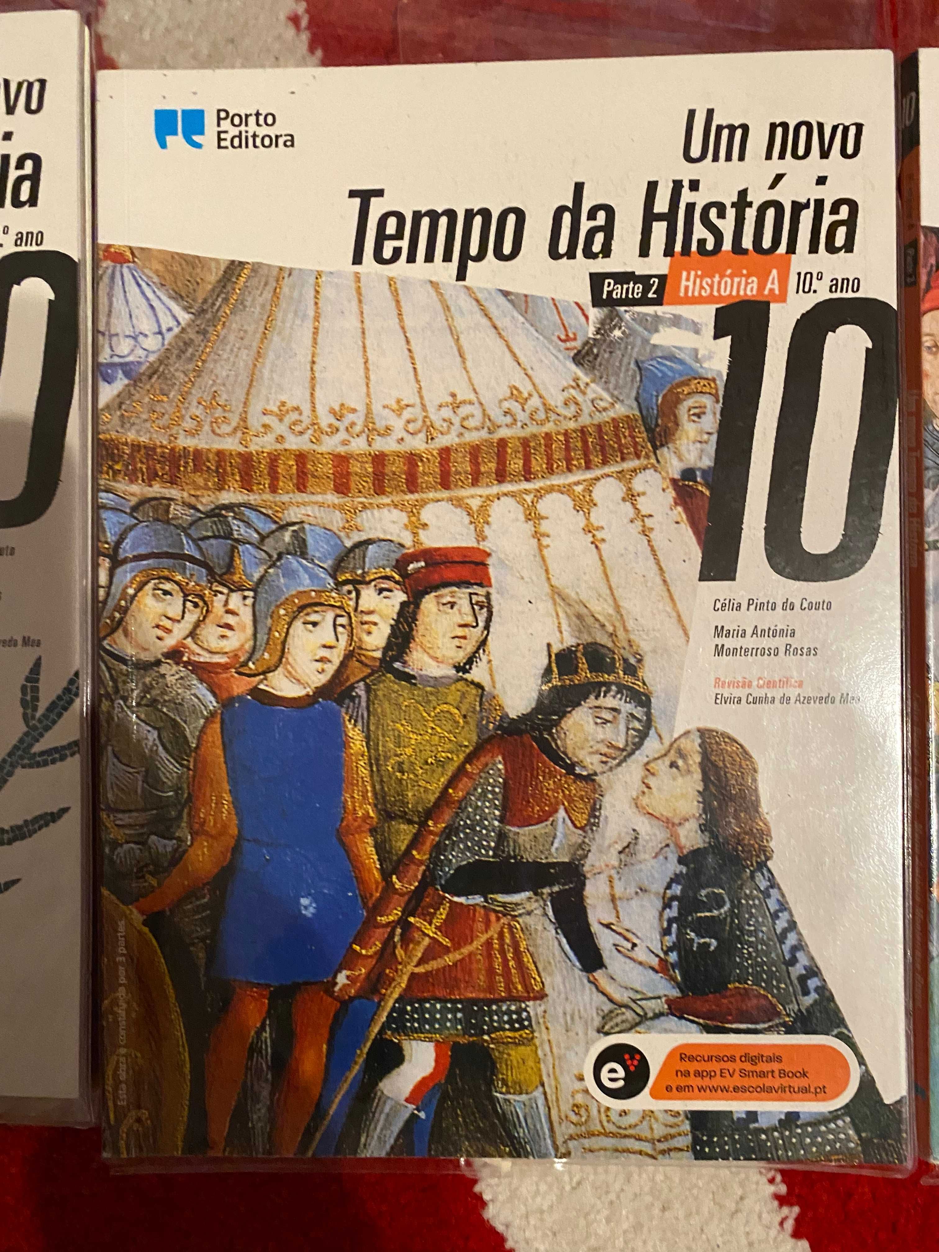 Manuais (3 Partes) e Caderno de Atividades do 10ºAno da História A